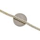10K Yellow White Gold Two Tone 4mm Diamond Cut Ice Bead Link Bracelet 8 Inches
