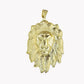 Solid 10k Yellow Gold Lion Head pendant Mens Charm 2.5" Real 10k High Quality Gold