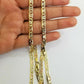 14k valentino Trio - Gold Women's Link chain 26" necklace 5mm with Diamond Cuts