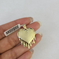 10k Gold dripping Heart Charm Pendant REAL 10kt Yellow Gold for ladies / women