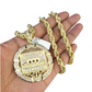 Real 10k Rope Chain Last Supper Necklace Pendant Set 7mm 20"-30" Gold Men