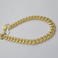 Solid 14k Gold Bracelet 7mm Miami Cuban Link 7.5 Inch Real 14kt Yellow Gold Mens