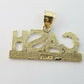 10K Lucky CASH Gold Charm Pendant 4mm Miami Cuban Chain 18 20 22 24 26 Inch Real