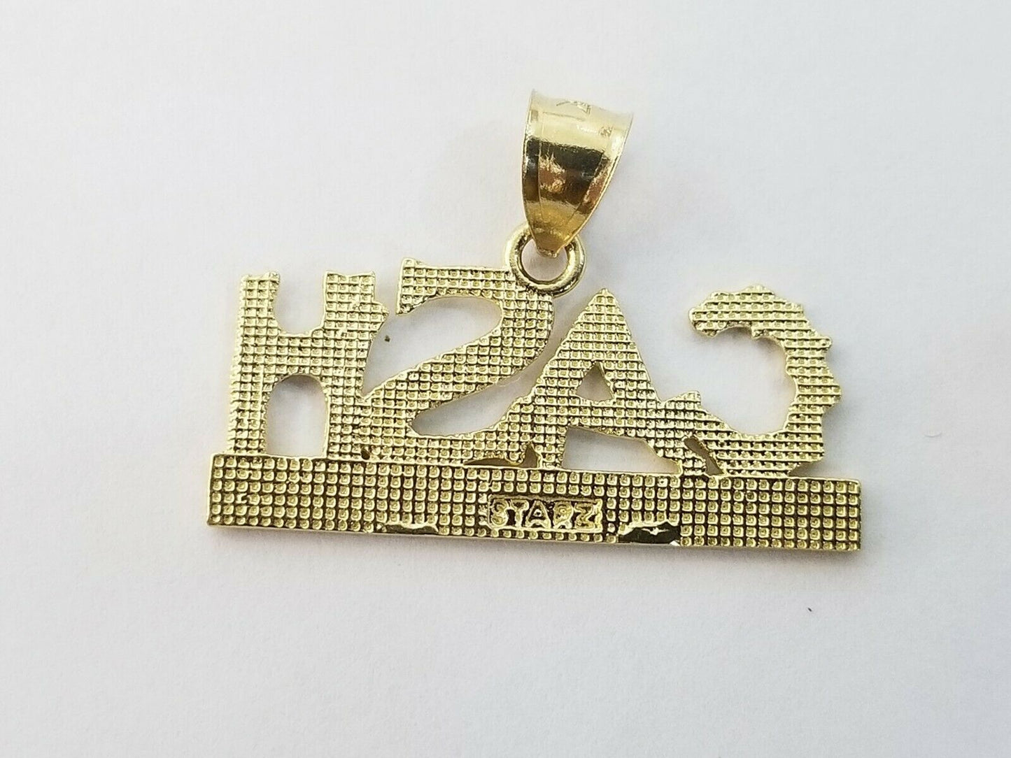 10K Lucky CASH Gold Charm Pendant 4mm Miami Cuban Chain 18 20 22 24 26 Inch Real