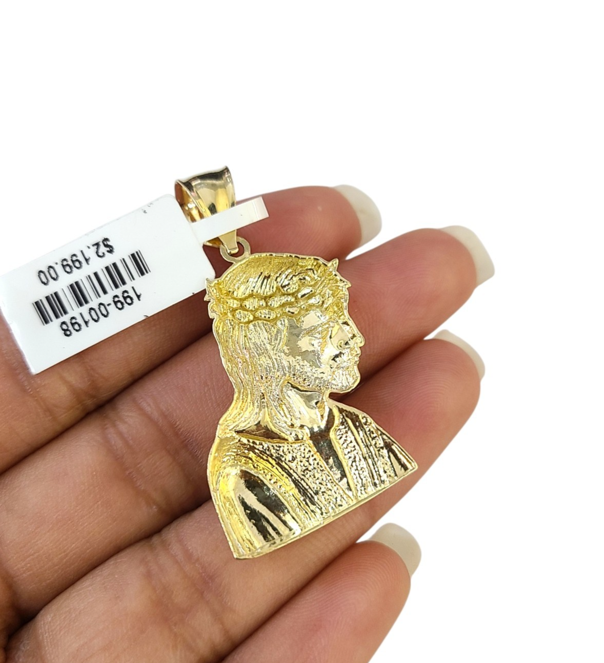Real 10k Charm Pendant Christ Head Yellow Gold 10KT