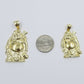 Real 10K Yellow Gold Laughing Buddha Charm Lucky Pendant SOLID Gold