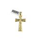 Real 10k Yellow Gold Charm Pendant Cross Diamond Cuts 10KT