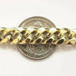 Real 10k Gold Ladies Bracelet cuban Link 7" 9mm Box clasp Strong Miami Cuben