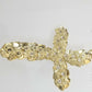 REAL 10K Yellow Gold Cross Pendant Charm Men's Jesus Crucifix 3.5" Free Shape Big