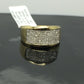 Mens 10K Yellow Gold Band Ring Wedding Engagement Size 10 Natural Diamond