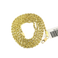 10K Yellow Gold Rope Chain Necklace 2mm 22 Inch REAL 10kt Diamond Cuts Womens