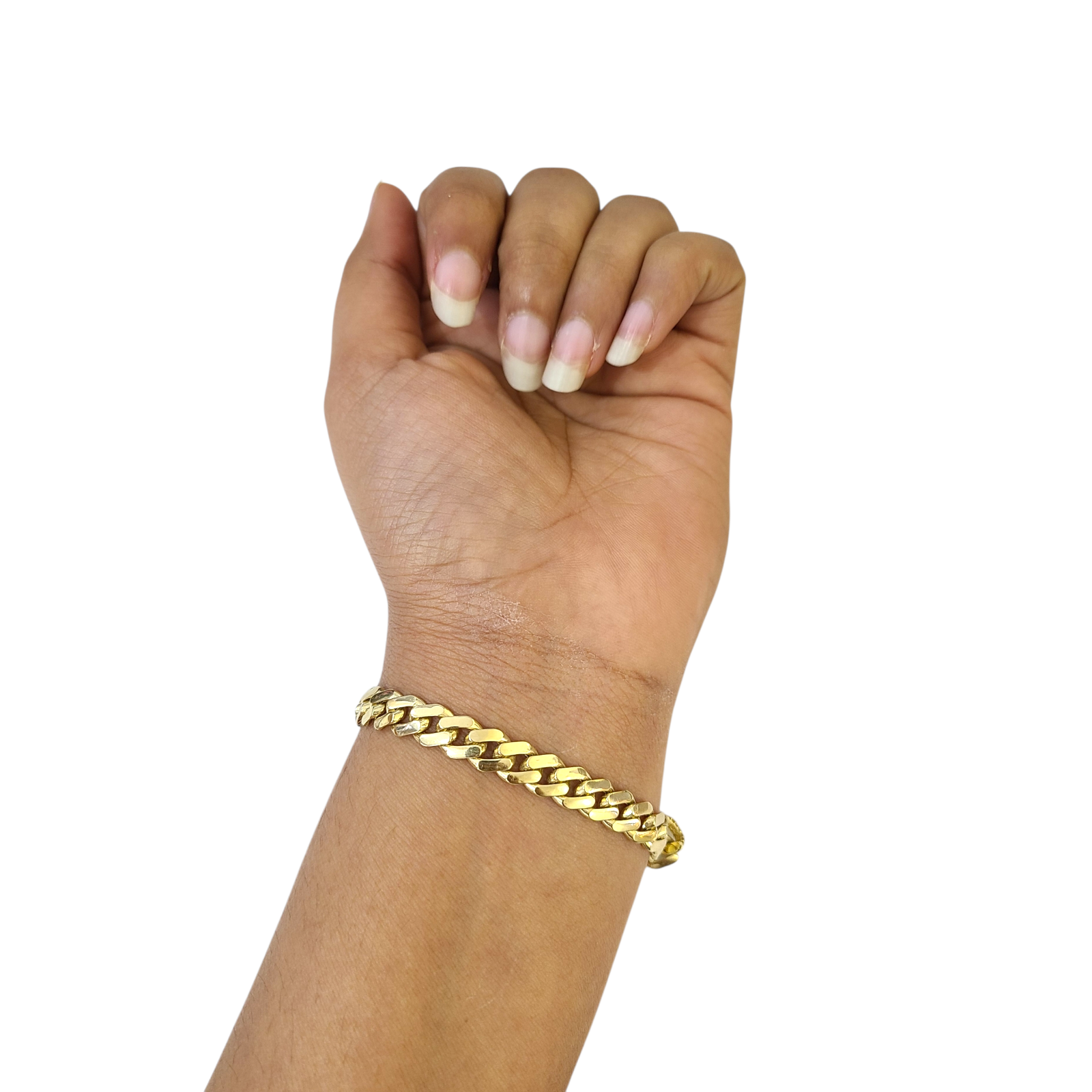 10k Yellow Gold Bracelet 7 Inch Royal Monaco Cuban Link 7mm Box Clasp