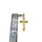 Real 10k Rope Chain Cross Charm Necklace Pendant Set 5mm 20"-30" Gold