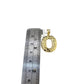 10k Gold Franco Chain O Nugget Initial Charm Pendant Necklace SET 2.5mm 16"-26"