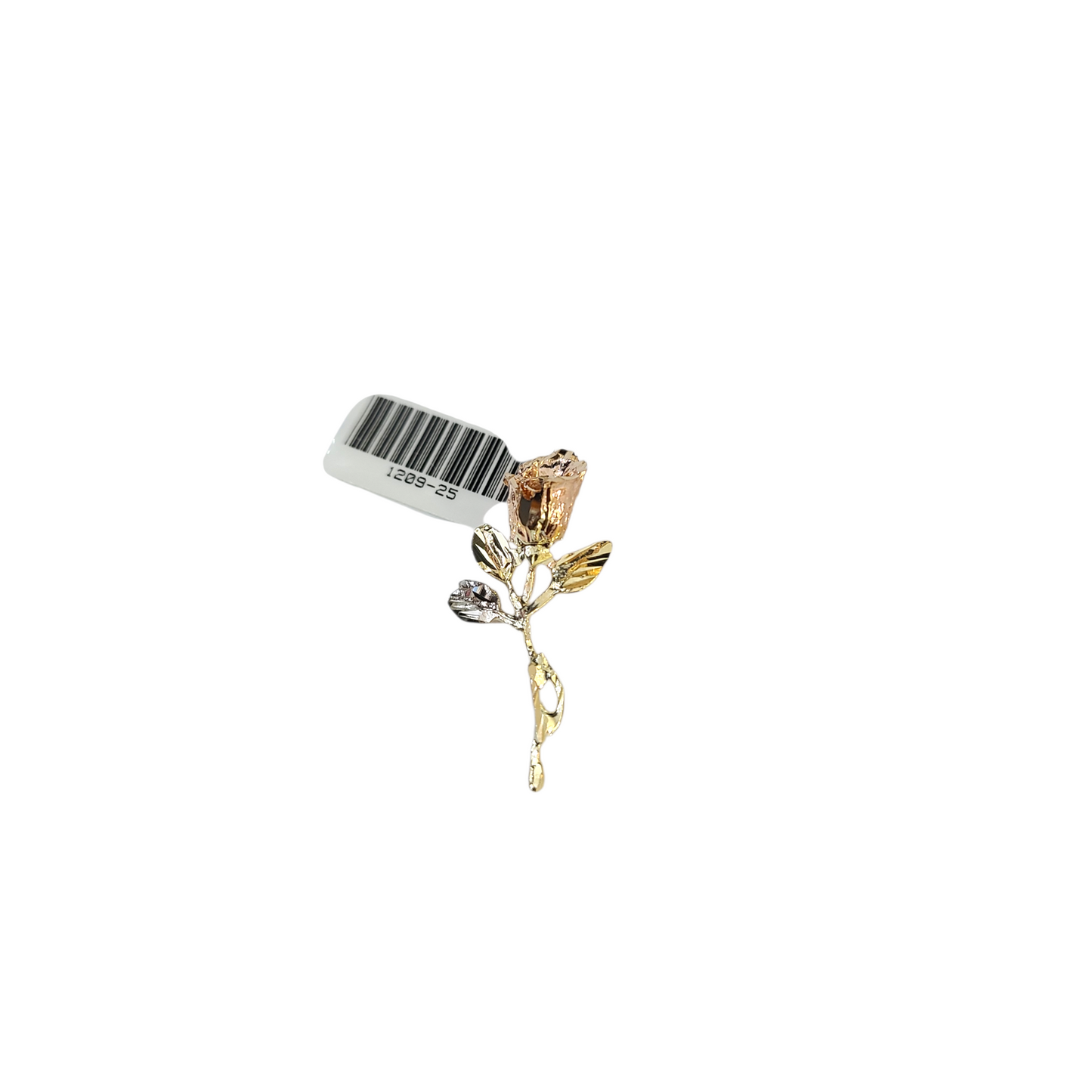 Real 10k Gold Charm Pendant Rose Flower Tri Gold 10KT