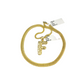 Real 10k Gold Franco Chain Pendant Necklace F Initial Charm SET 2.5mm 16"-26"