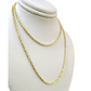 Real 10k Yellow Gold Rope Necklace Chain 2mm 18-30 Inch Diamond Cuts 10kt