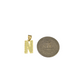 10K Yellow Gold N Initial Charm Pendant Alphabet Real 10kt Men Women