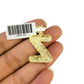 Real Gold 10k Miami Cuban Link Necklace 2.5mm Chain Z Initial Charm Pendant SET