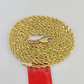 Real 18k Rope Chain Necklace 22 Inches 1mm Yellow Gold Men Women 18KT SOLID