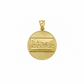 10K Yellow Gold Last Supper Pendant Charm Round 1" Nugget Design Unisex