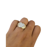 Real 10k Solitaire CZ Ring Yellow Gold Men 10Kt Genuine