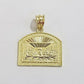 Real 10k Gold Last supper Charm Rope 2.5mm Chain Pendant 18 20 22 24 26 28 Inch
