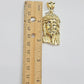 Real 10k Gold Pendant Jesus Head Charm 10kt Yellow Gold For Men's Different Size