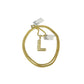 Real 10k Gold Franco Chain 2.5mm 16"-26" Pendant Necklace L Initial Charm SET