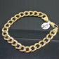 Men Real 10K Yellow Gold Cuban Link Bracelet 8 Inches 12.5 gm Rope Franco
