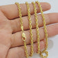 Real 18kt Yellow Gold Rope Chain Necklace 3mm 22 Inch Men Women SOLID HEAVY 18k