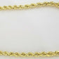 10k Real Yellow Gold Rope Chain 10mm 28" Men's thick necklace diamond cuts 10kt