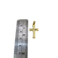 Real Gold 10k Chain Pendant SET Cross Charm Miami Cuban Link Necklace 2.5mm