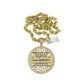 Real 10k Rope Chain Last Supper 7mm 20"-30" Necklace Pendant Set Gold Men