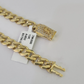 Real 10K Gold Royal Monaco Bracelet 8" Box Clasp 7mm Genuine Unisex