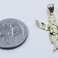 10k Yellow Gold Praying Angel Charm Diamond Cut Guardian Angel Pendant Real
