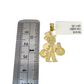 10k Gold Cuban Curb 3mm Chain Necklace Grandpa Money Charm Pendant 18"-28" Set