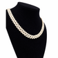 Moissanite Necklace Cuban Link Chain Real 925 Silver 22 Inch 10mm For Ladies