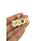 10K Yellow Gold BOSS Pendant Dollar Sign Letter Charm Hip Hop Style Men
