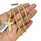 Real 10k Rope Chain Necklace T Nugget Initial Charm 3mm 18"-28" Set Pendant Gold