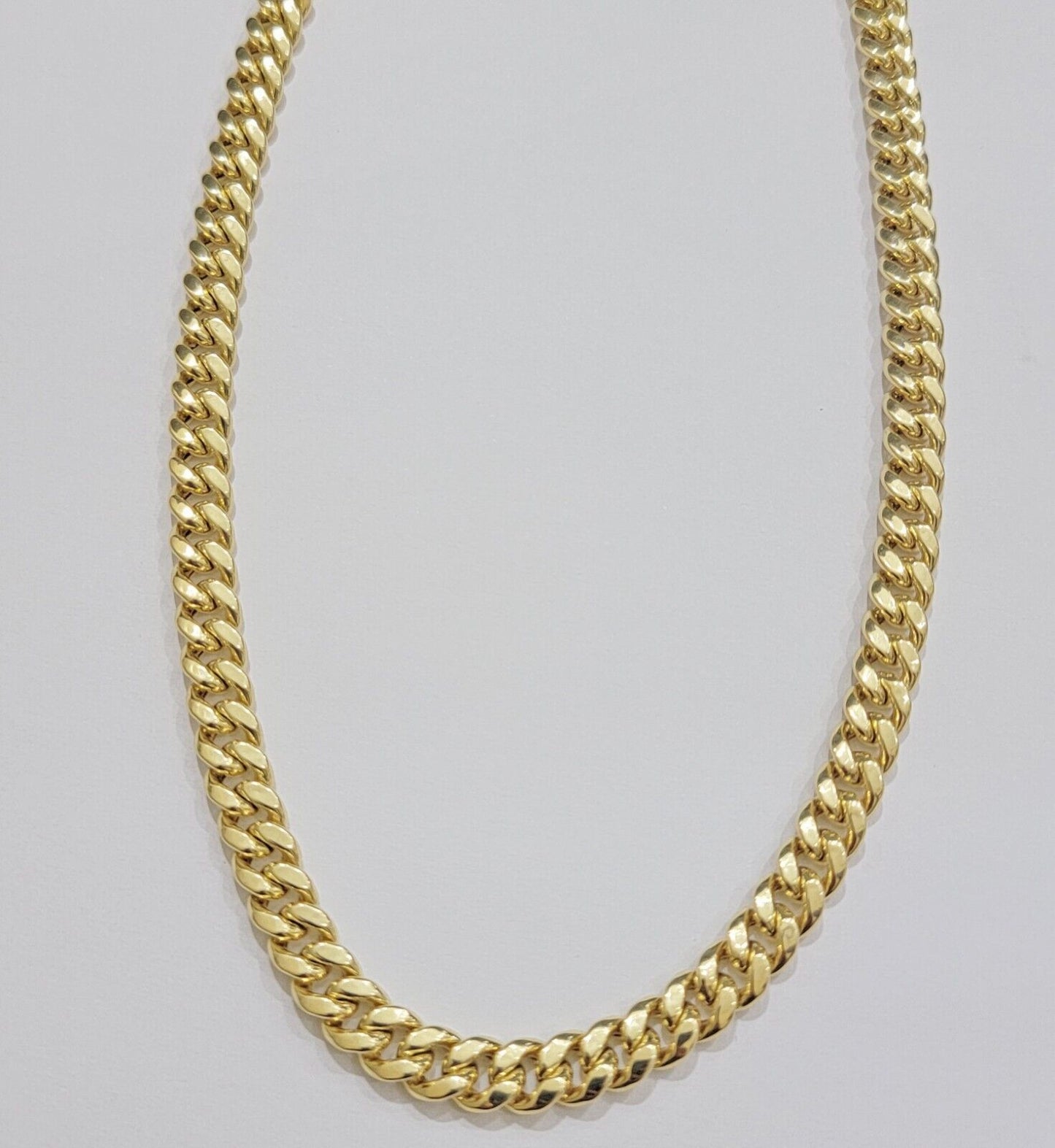 Mens 10k Yellow Gold Chain Neckalce Miami cuban Link 8mm 18" - 30 Inch REAL 10KT