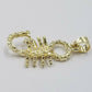 10k Gold Zodiac Scorpio Charm Pendant 2.5mm Rope Chain 18 20 22 24 26 28 Inches