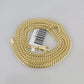 Real 10k Solid Miami Cuban Link Yellow Gold Chain 3mm Necklace 20 Inches Genuine
