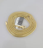 Real 10k Solid Miami Cuban Link Yellow Gold Chain 3mm Necklace 20 Inches Genuine