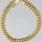 Solid 10k Gold Bracelet 8mm Miami Cuban Link 9" Inch Box Clasp SOLID LINKS, Mens