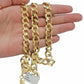 Real 10k Yellow Gold Cuban Curb Link Chain Necklace 10mm 20"- 30" 10kt SOLID