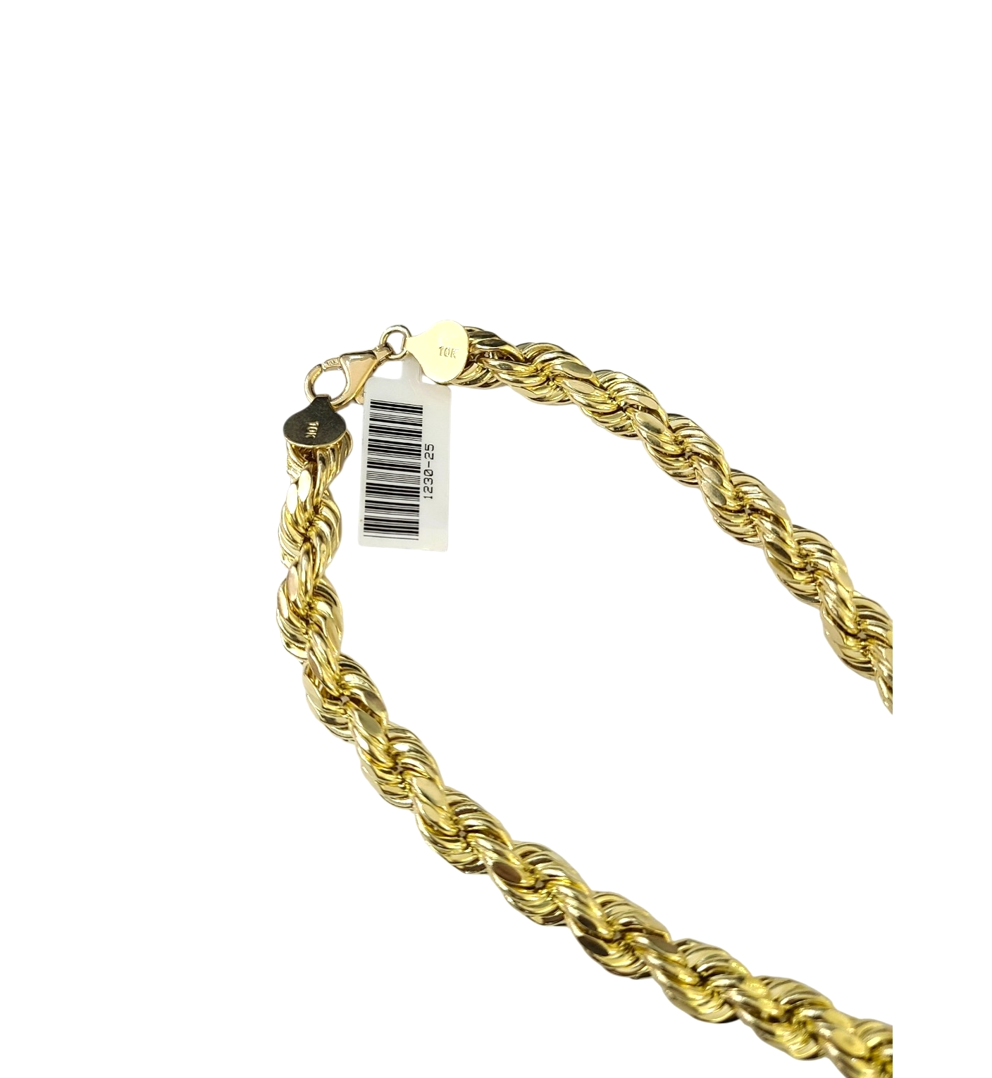 10k Yellow Gold Rope Necklace Chain 8mm 20-30 Inch Diamond Cuts Men's 10kt