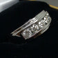 Mens 14k White Gold 1CT Diamond Band Solitaire Ring Wedding Engagement REAL , 10