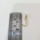 10K Gold Solid Franco Chain J Initial CZ Stone Pendant Set 1mm 16 18 20 22 Women