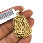 Real 10k Yellow Gold Pharoah Head Charm Pendant Black White Diamonds Men's